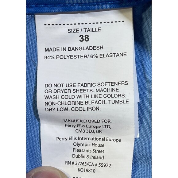 Grand Slam Mens Size 38 Blue Camo Print Golf Shorts 4-Way Stretch - Picture 12 of 12